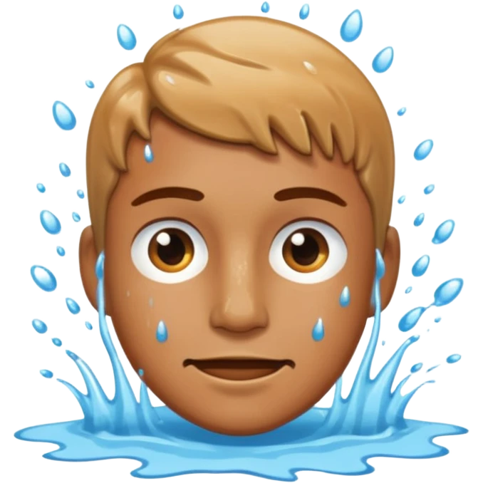 A man who falling down in river emoji