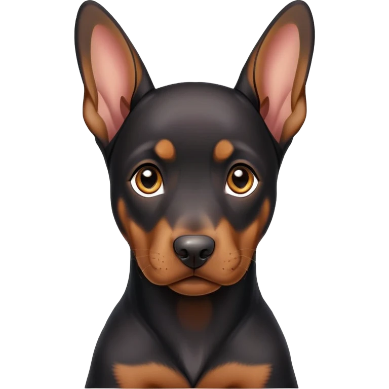 Dobermann puppy falling ear  emoji