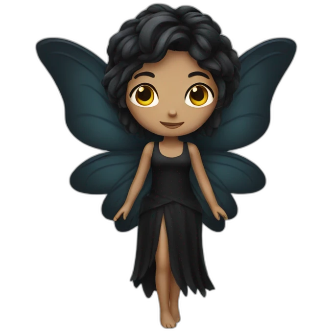 fairy in black clothes emoji