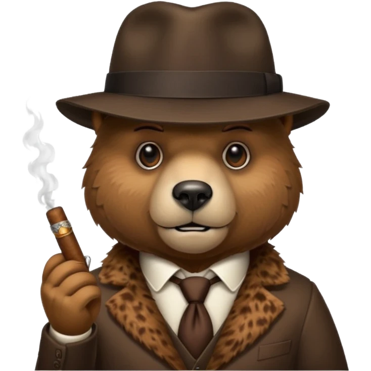 Gangster bear emoji