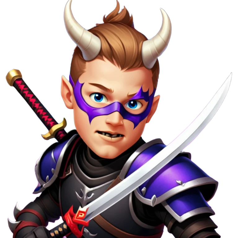 Demon-Horned Warrior emoji