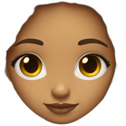 Light skin girl afro orange with heart shaped hands emoji