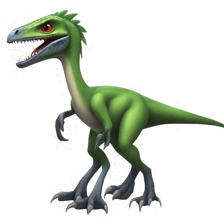 Feathered dinosaur bird velociraptor Sergal Flygon Nargacuga Fakémon full body  emoji