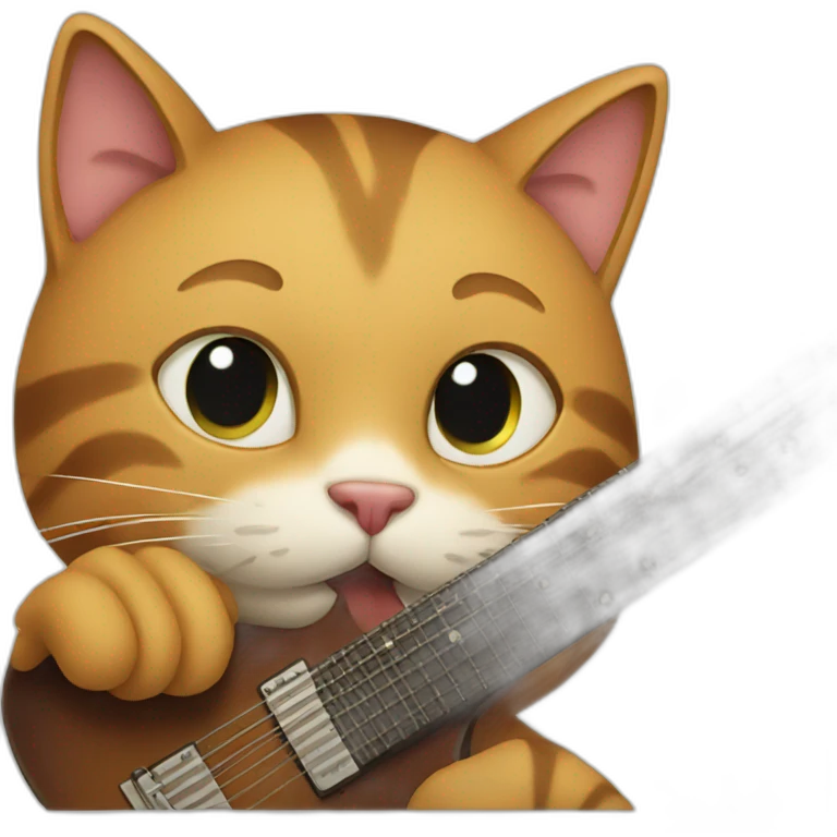 cat with guitar emoji