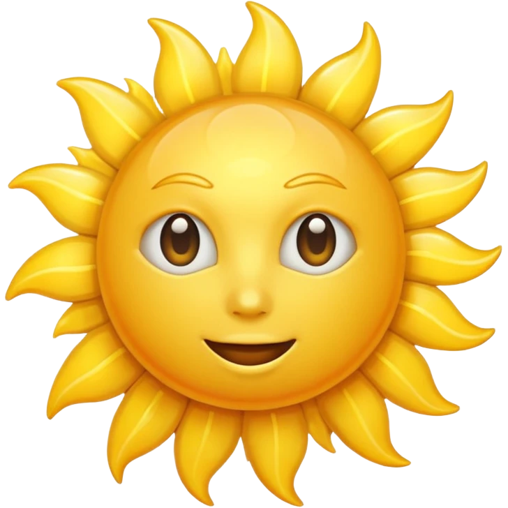 Sun no face emoji