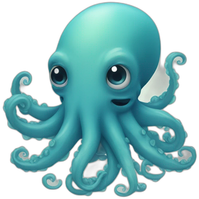 cute blue kraken  emoji