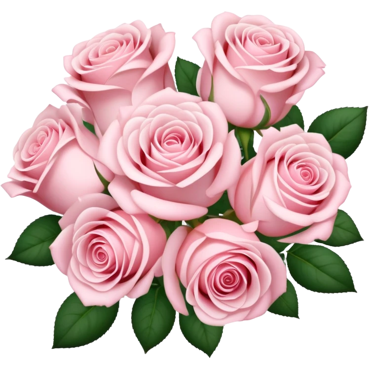 Bouquet of pale pink roses emoji