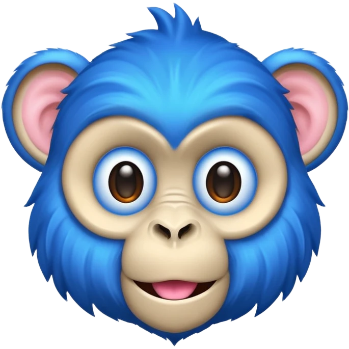 Blue monkey  emoji
