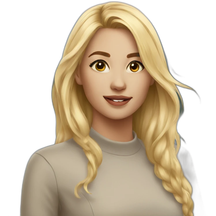 blonde beauty outdoors portrait emoji