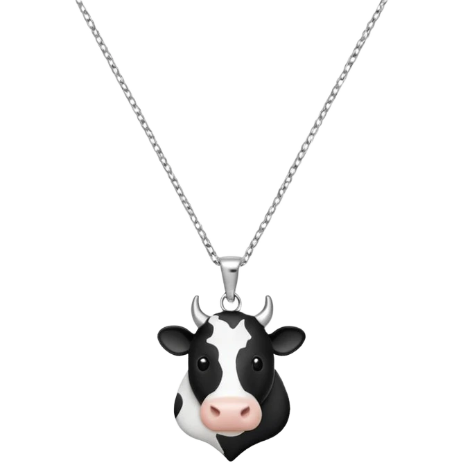 i need combination of this two emojis for making a neckless ❤️🐮 the desing must be simple so it can make easily  reduse details and make it black and white  use simple lines emoji