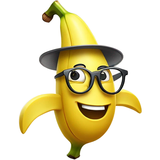 Funny banana emoji