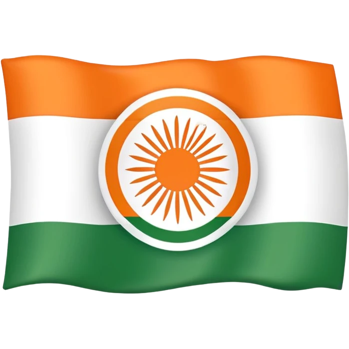 Indian flag, simple, clean, iconic, no text emoji