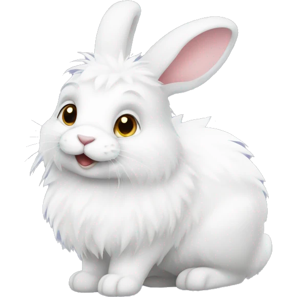 White fluffy rabbit emoji