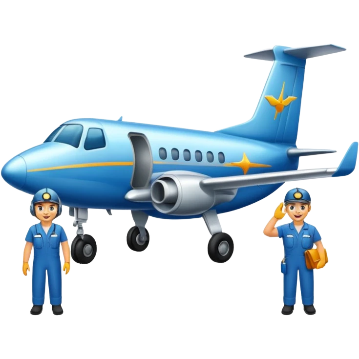 Aviation technicians are greeted by a plane emoji
