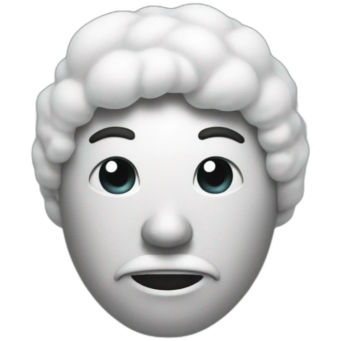 Insufflating milled snow emoji