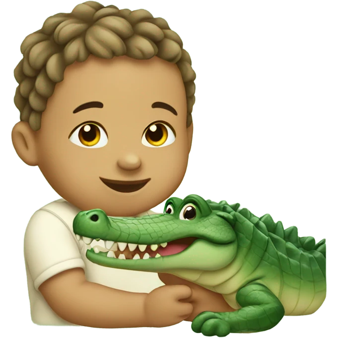 baby with crocodi emoji