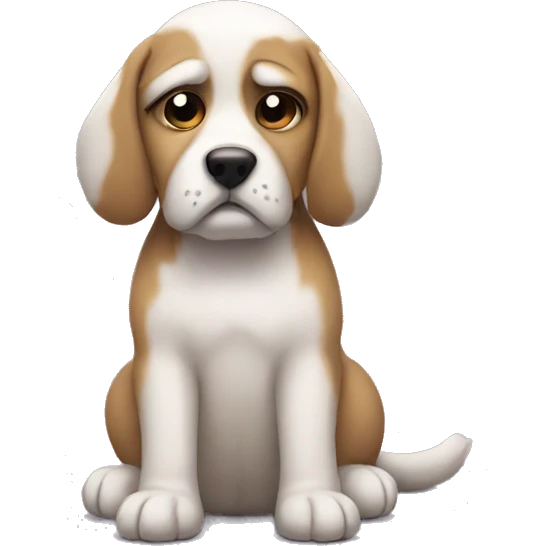 Sad dog emoji