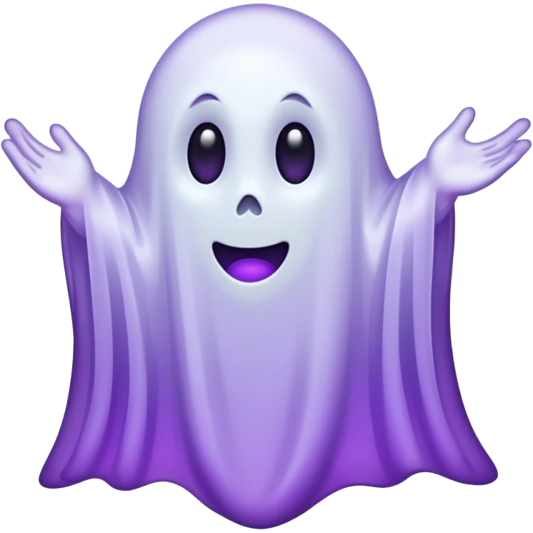 fantasma roxo e branco emoji