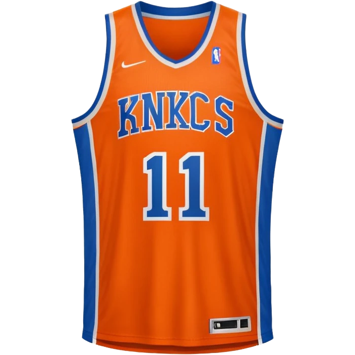 new york knicks basketball jersey featuring the number 11 emoji