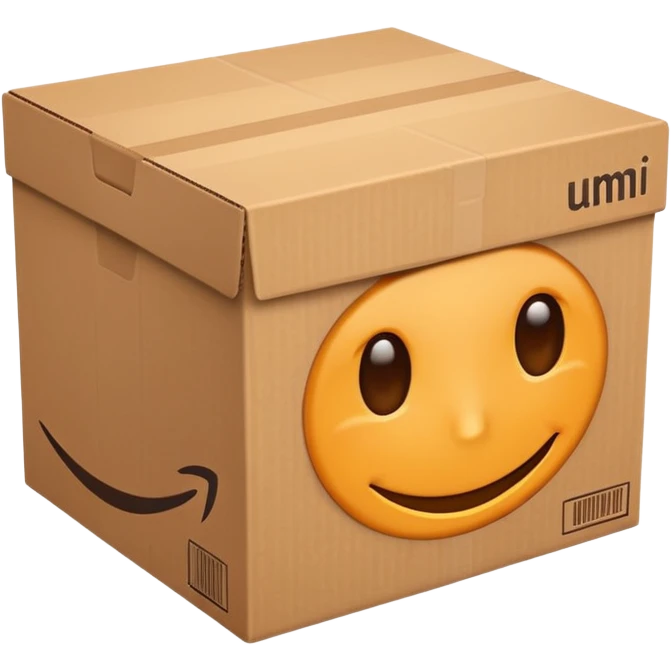 AMAZON BOX WITH UPC CODE emoji