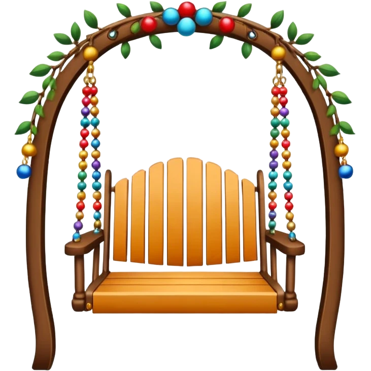 Swing with beads and bells for birds emoji