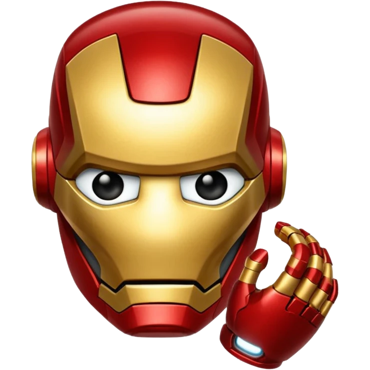 Iron Man, simple and bold, apple emoji style emoji