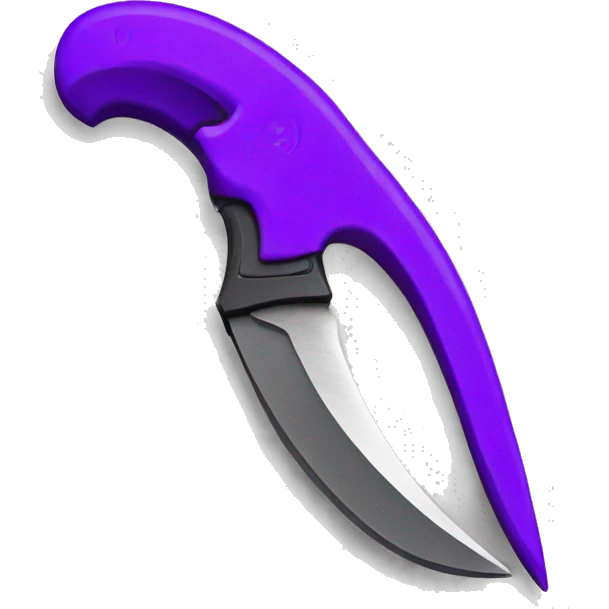 Purple karambit knife emoji
