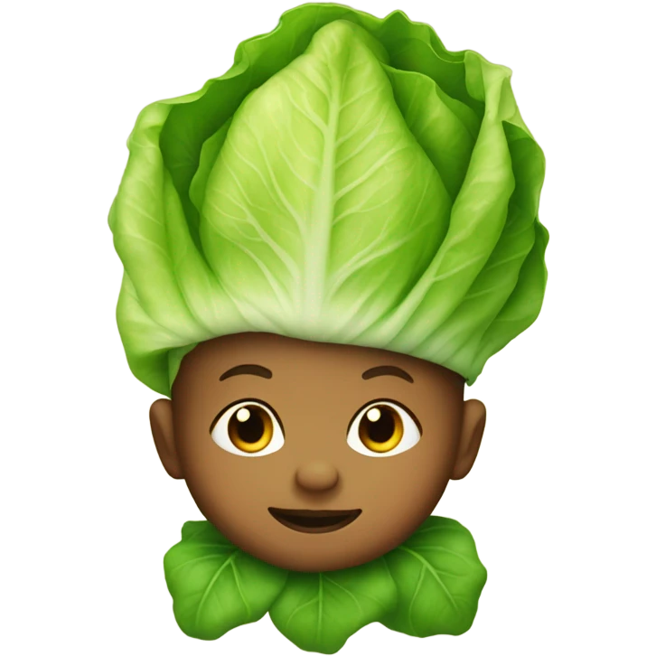 Baby dressed as a lettuce  emoji