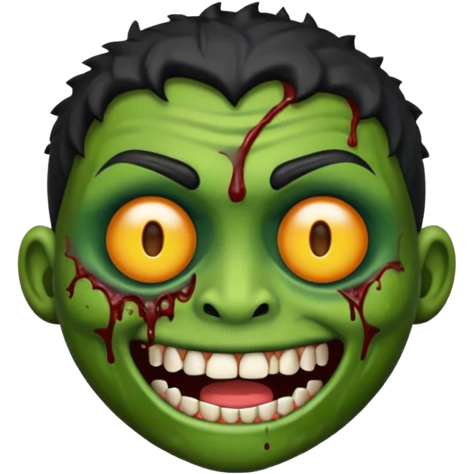 Emoji de zombie com piercing na sobrancelha  emoji
