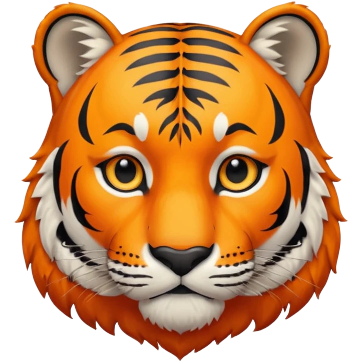 tiger with black human mustache emoji
