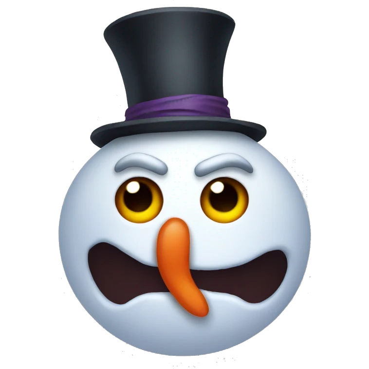 freaky snowman emoji