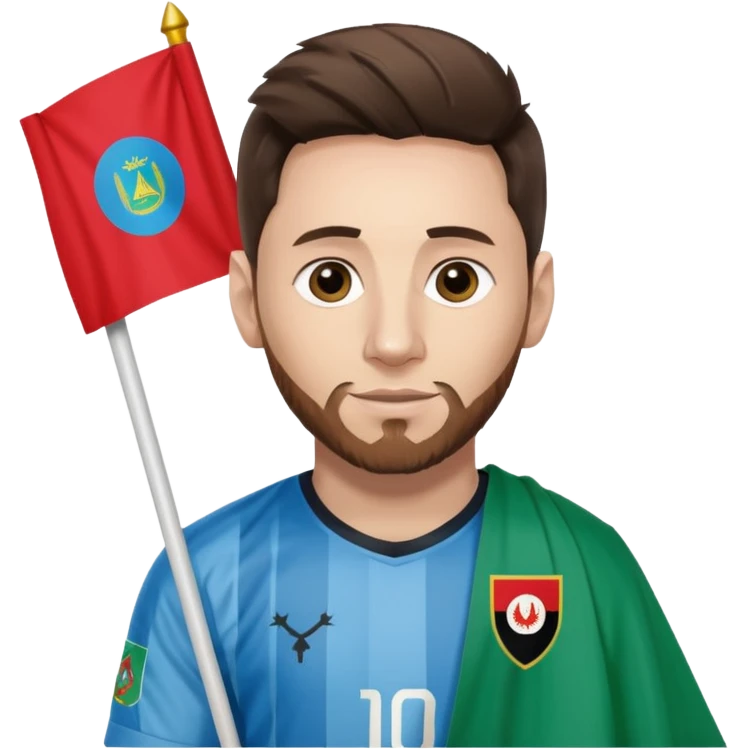 Messi mit Afganistan flagge emoji