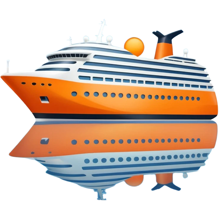 orange cruise ship emoji