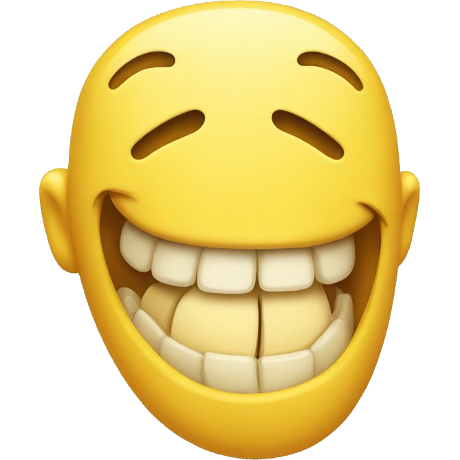 Smiling emoji wiyh yello bone in its mouth emoji