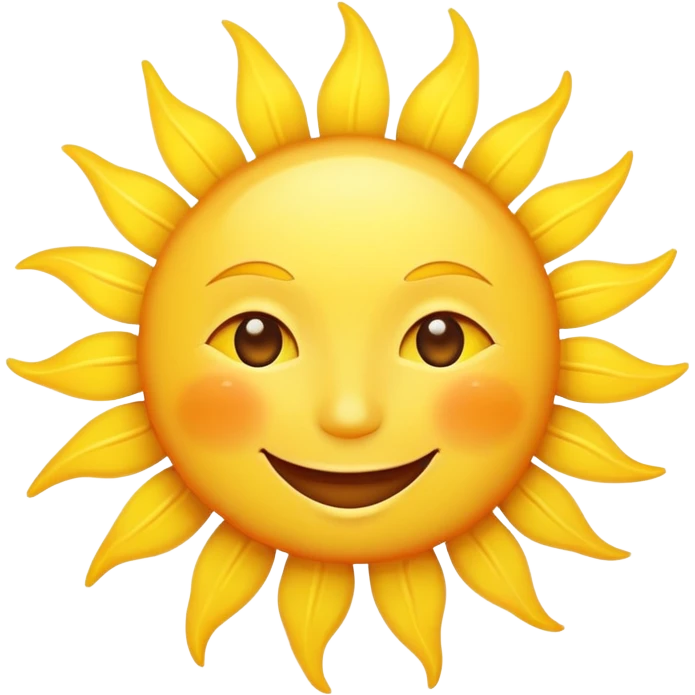 A bright yellow sun with a smiling face emoji