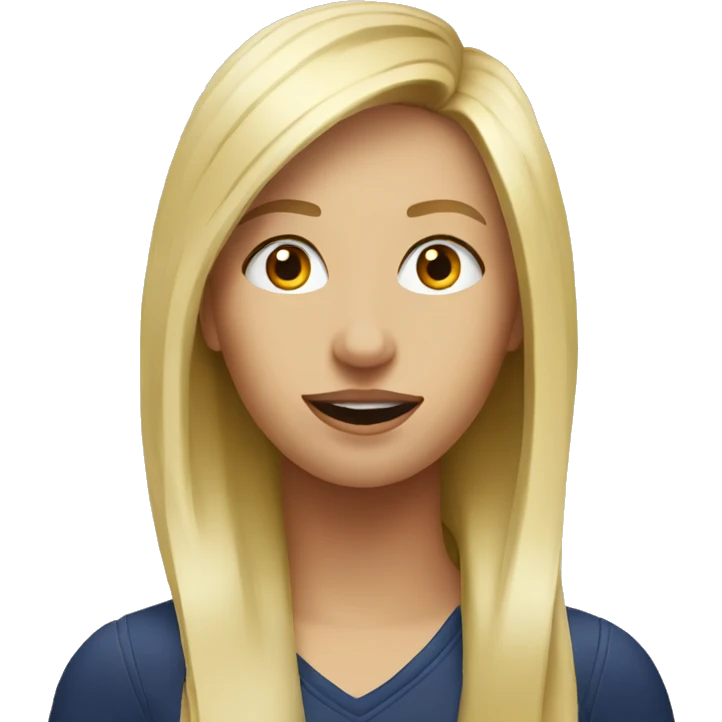 Blonde drinking red bull emoji