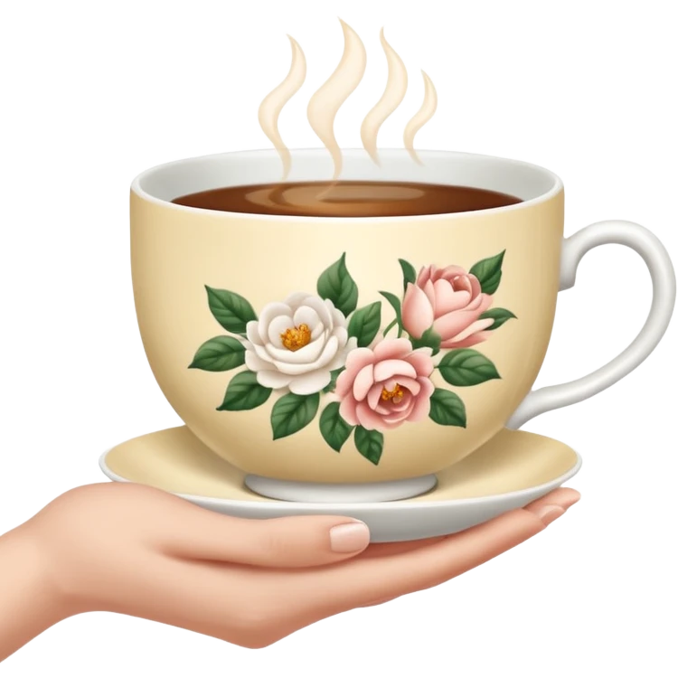 hands gently holding a teacup emoji