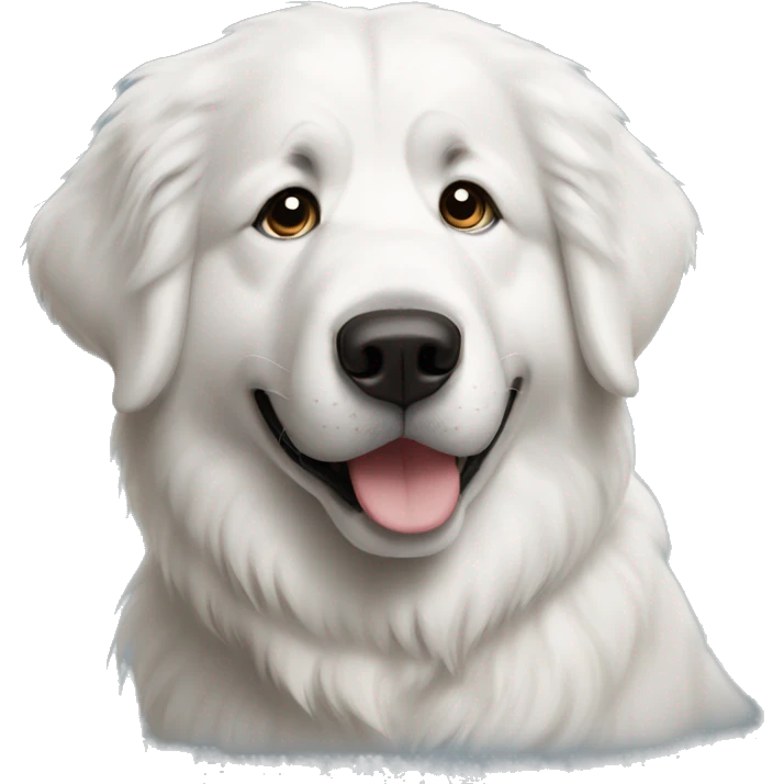 cute great pyrenees emoji