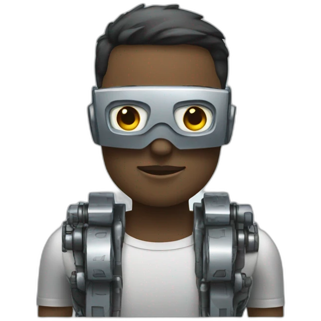 Robotic software engineer emoji