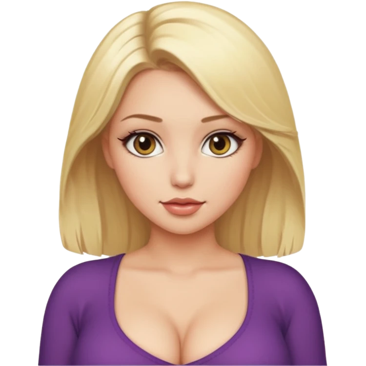 Sexy girl big breasts  Blonde emoji