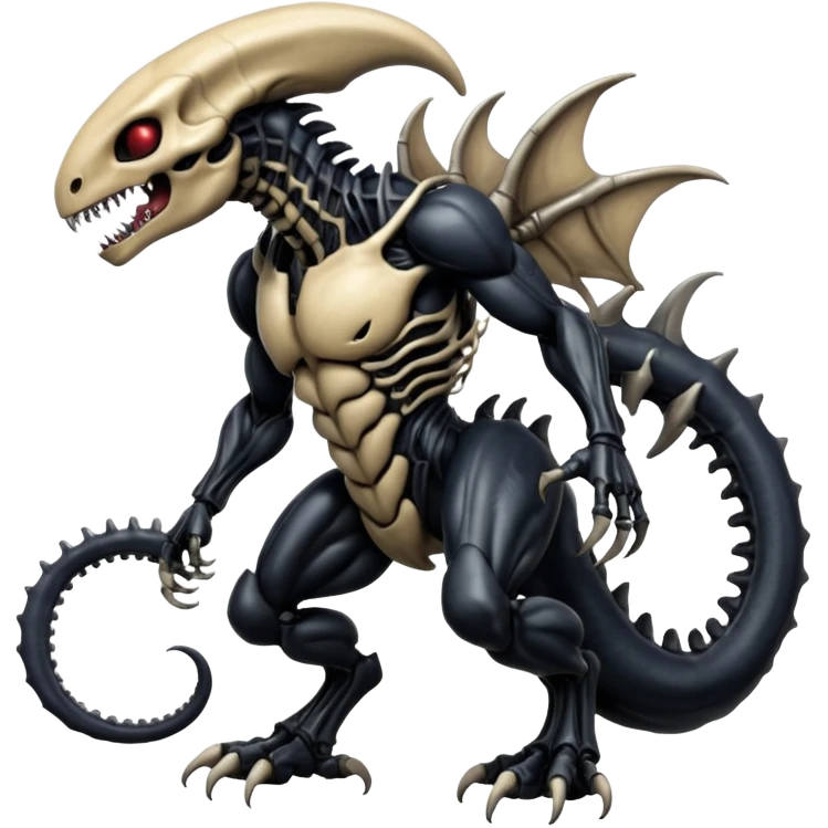  Venom-Cubone-Xenomorph-hybrid-fantasy-creature (full body) emoji