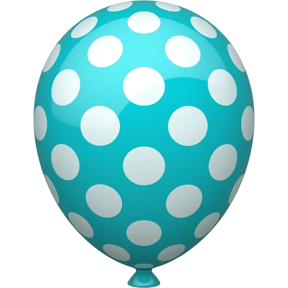 TURQUISE POLKA DOT BALLOON emoji