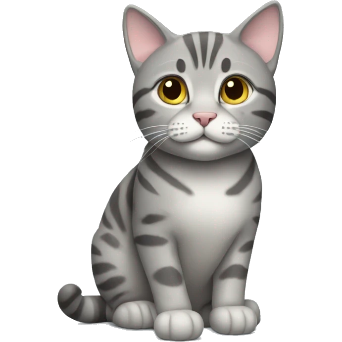 Grey tabby cat emoji