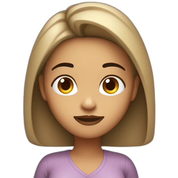 Woman Shrugging Medium Skin Tone with black hair emoji