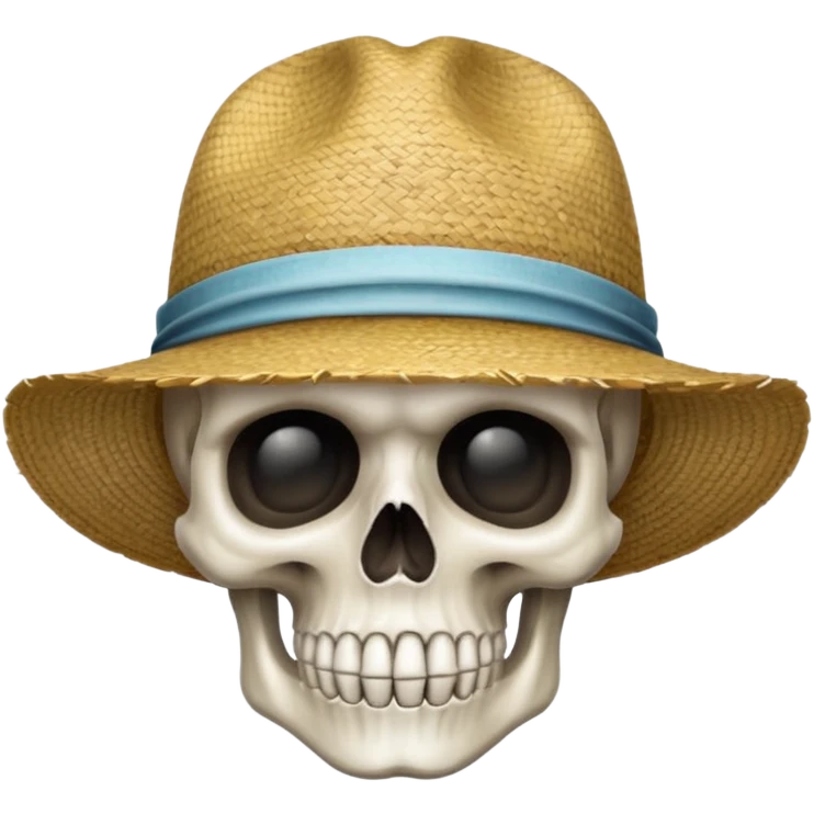 دمج نلصق الجمجمه مع قبعة قش  emoji