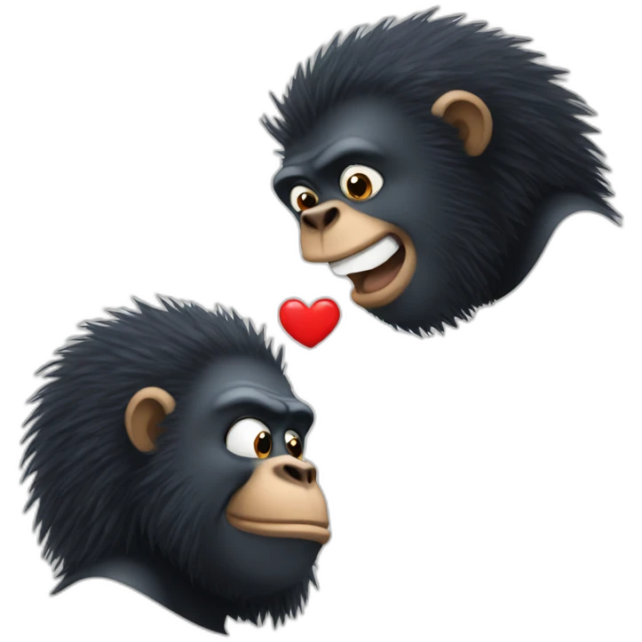 ant hugs gorilla emoji