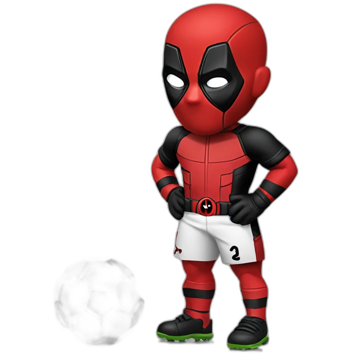 Deadpool in soccer kit emoji