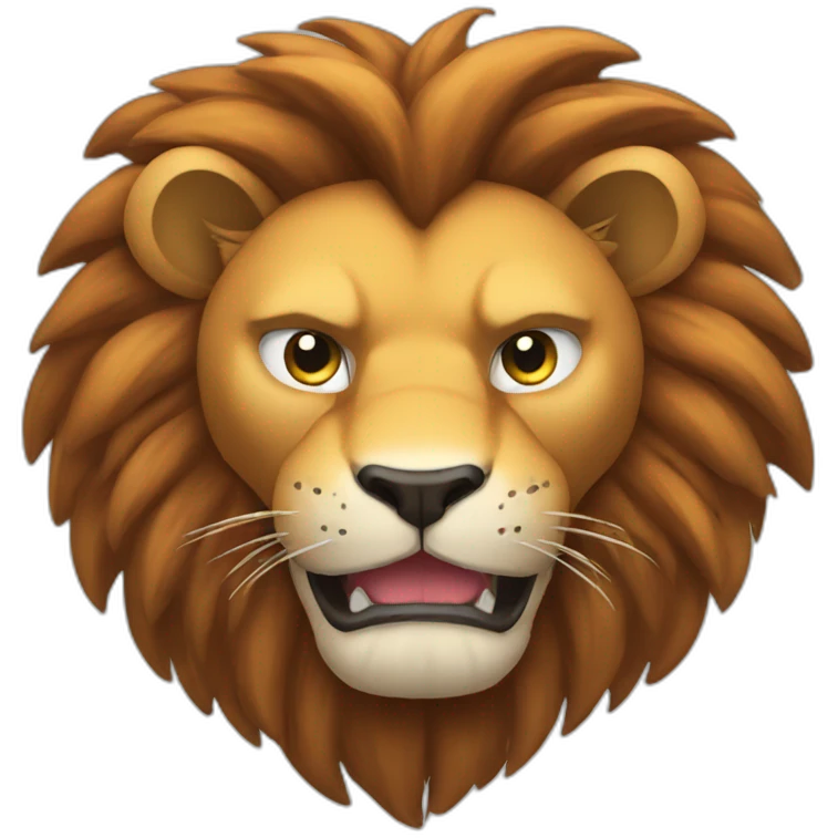 muscular lion flexing emoji