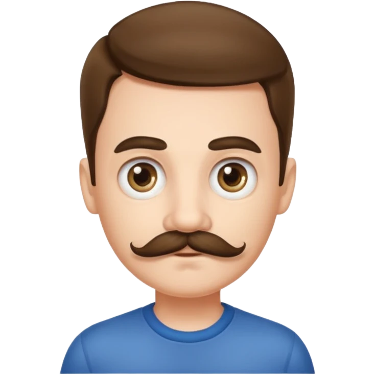 mustache boy,Big emoji