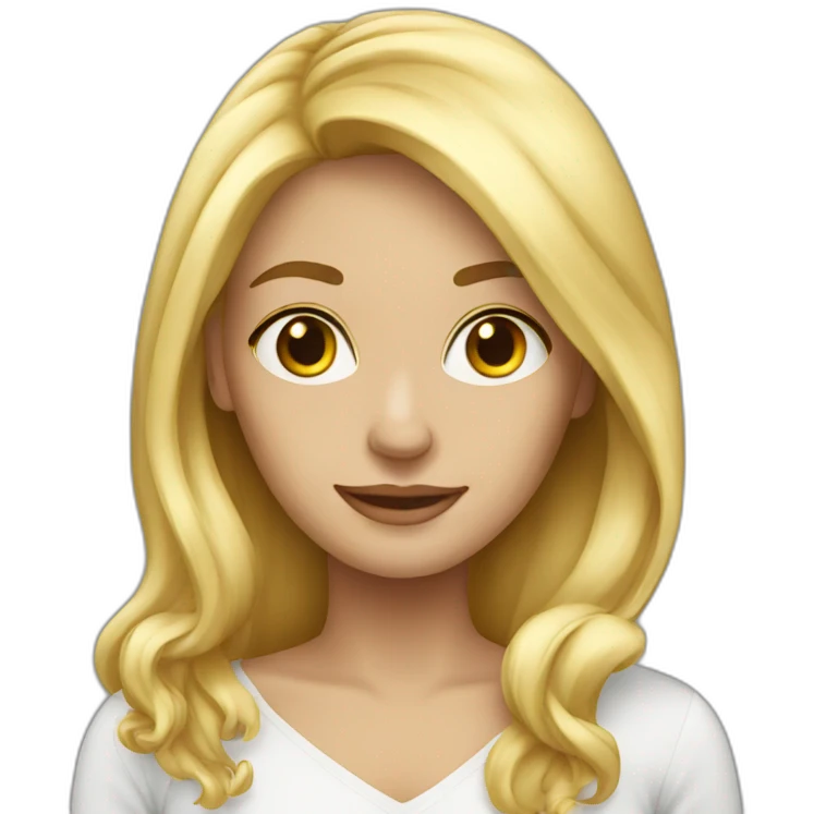 Nice women with blond Long hair emoji